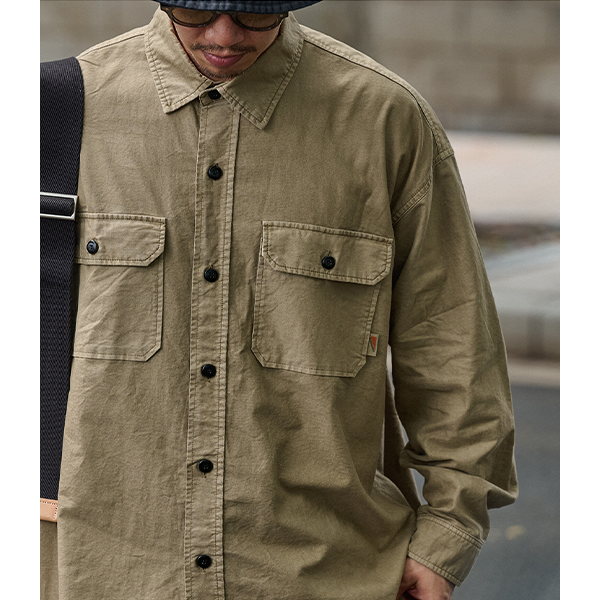 Front pocket design shirt E3014