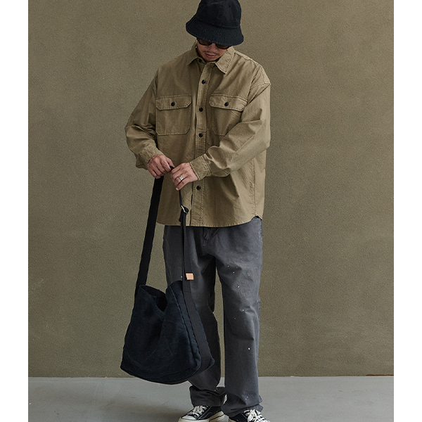 Front pocket design shirt E3014