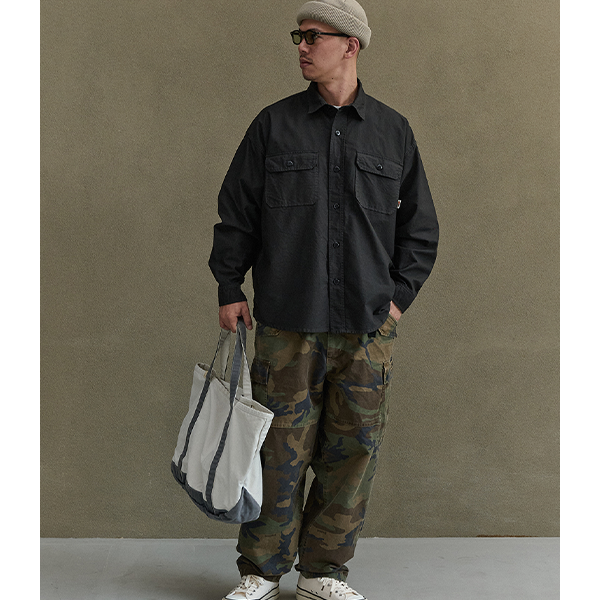 Front pocket design shirt E3014