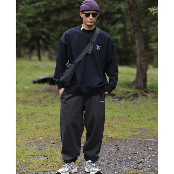 Front pocket design sweat pants E045