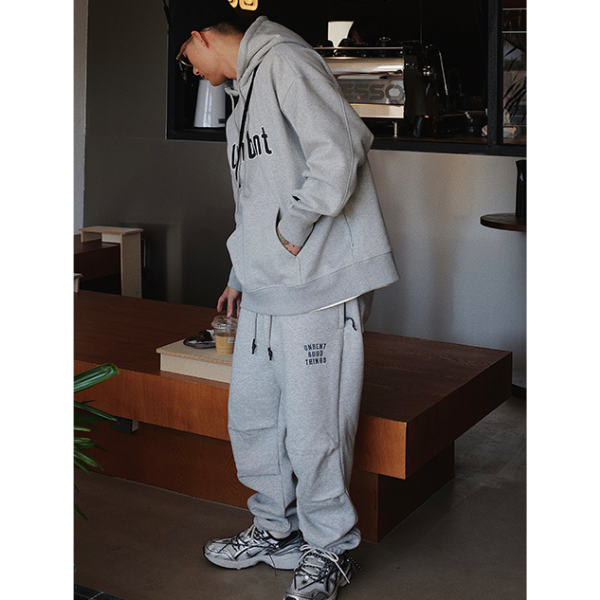 Front pocket design sweat pants E046