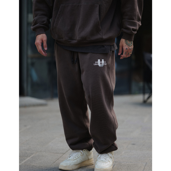 Front pocket design sweat pants E051