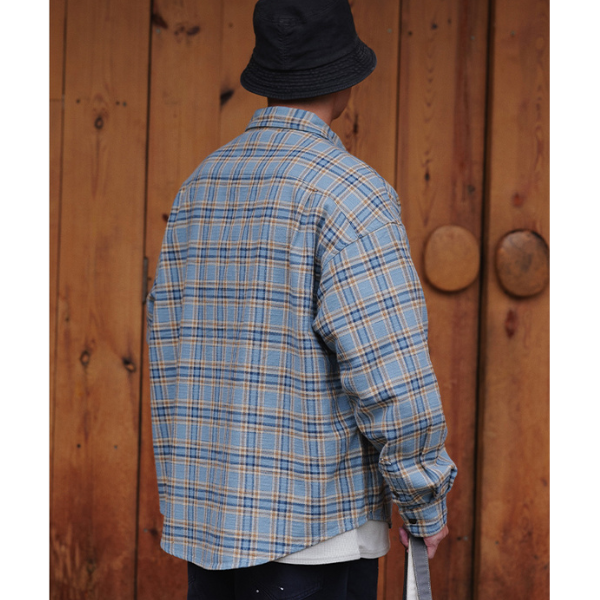 Front pocket design shirt E1003