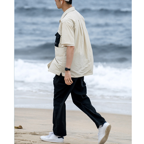 Front pocket design shirt E1048