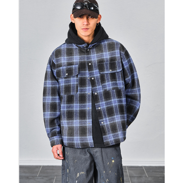 Front button design hoodie E1022