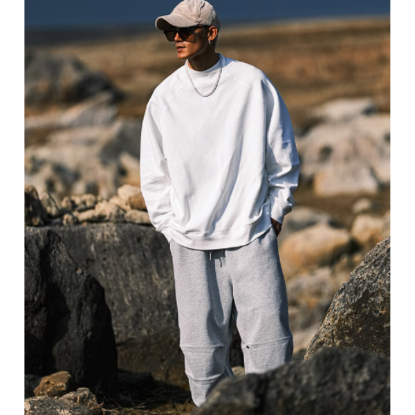 Plain color design sweat E1012