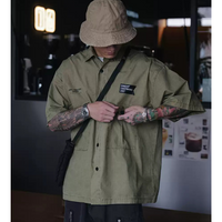 Front pocket design shirt E055