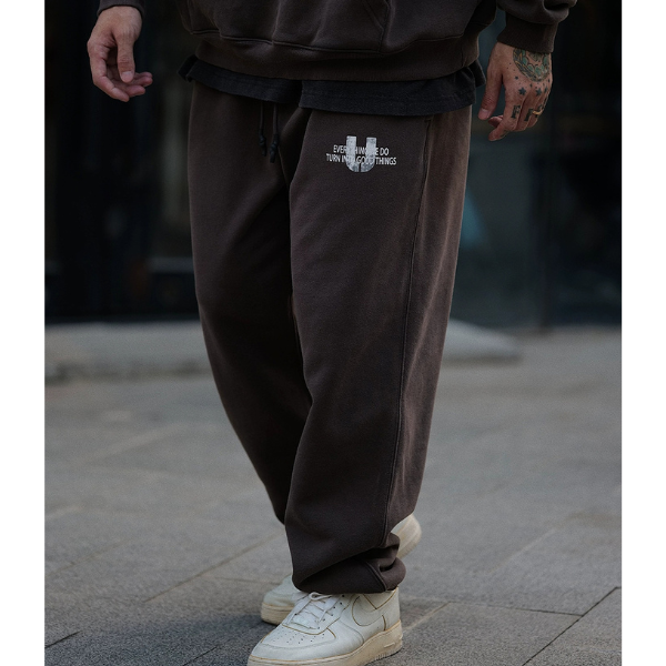 Front pocket design sweat pants E051