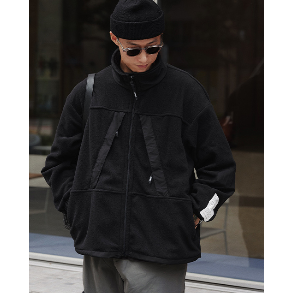 Front pocket design jacket E1015