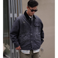 Multi pocket design jacket E009