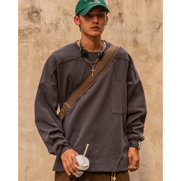 Front pocket design L/C Tee E1009
