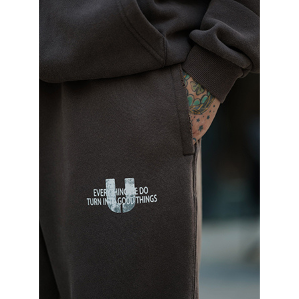 Front pocket design sweat pants E051