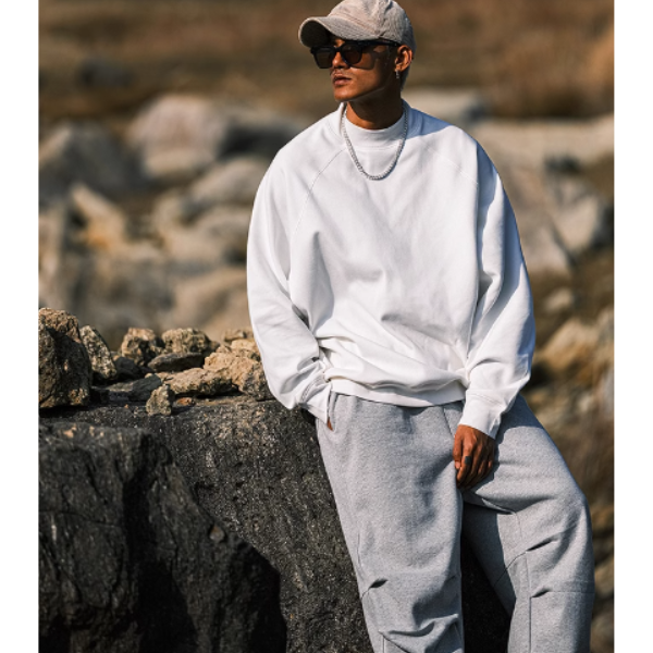 Plain color design sweat E1012