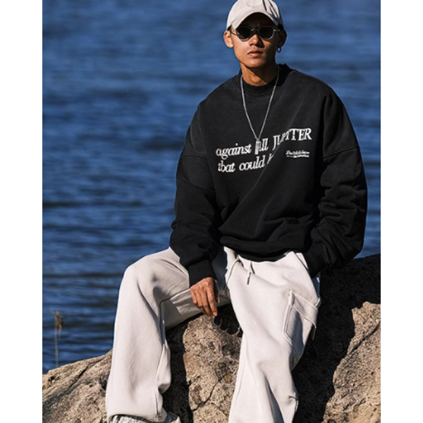 Front letter design sweat E1020