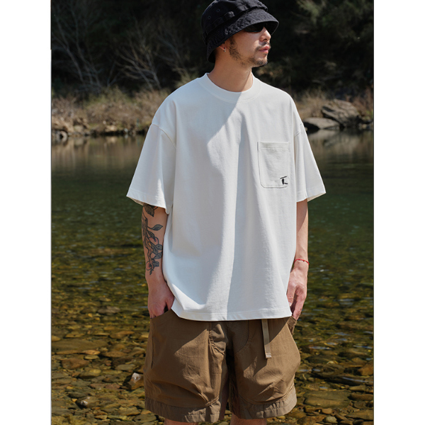 Front pocket design Tee E1051