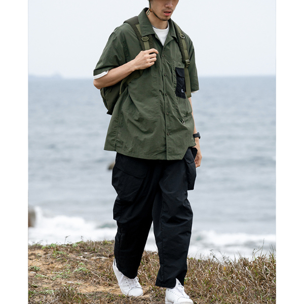 Front pocket design shirt E1048