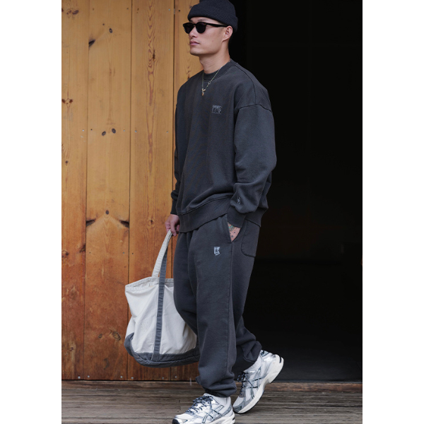 Front pocket design sweat pants E041