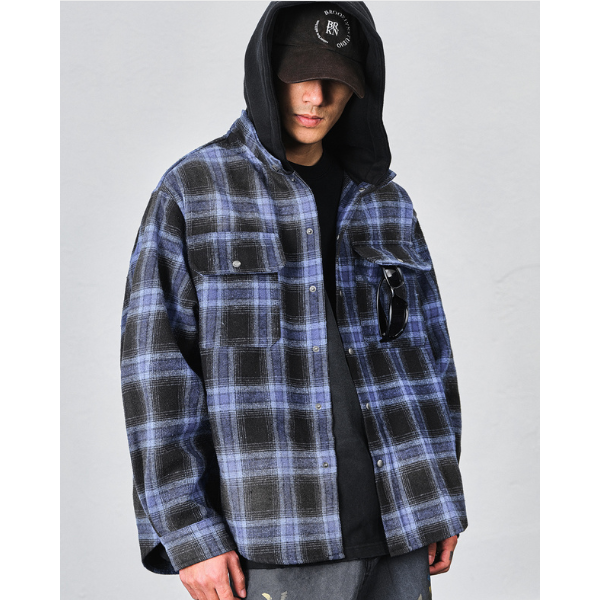 Front button design hoodie E1022