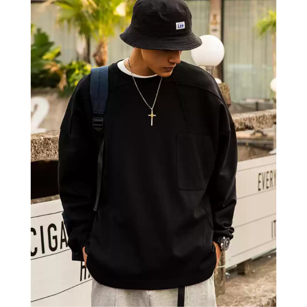 Front pocket design L/C Tee E1009