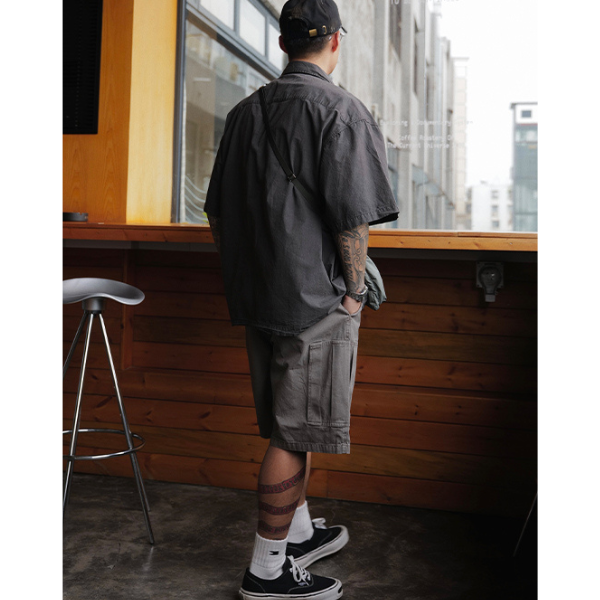 Front pocket design shirt E055