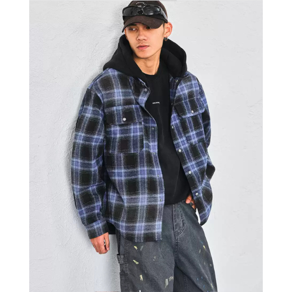 Front button design hoodie E1022