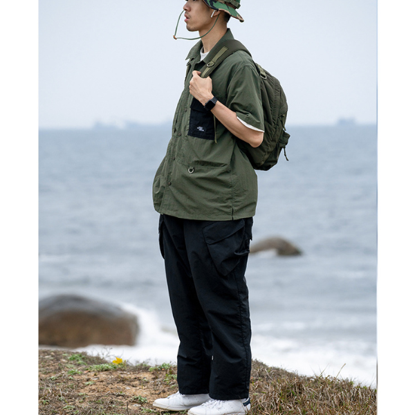 Front pocket design shirt E1048