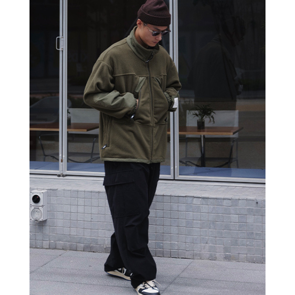 Front pocket design jacket E1015