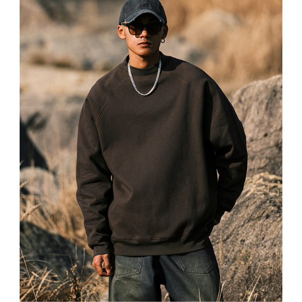 Plain color design sweat E1012