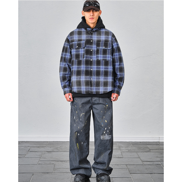 Front button design hoodie E1022