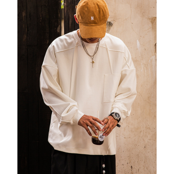 Front pocket design L/C Tee E1009