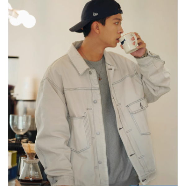 Front pocket design jacket E1045