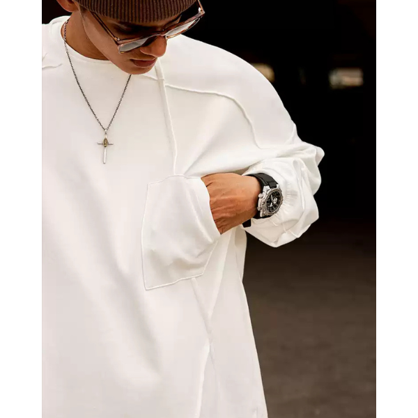 Front pocket design L/C Tee E1009
