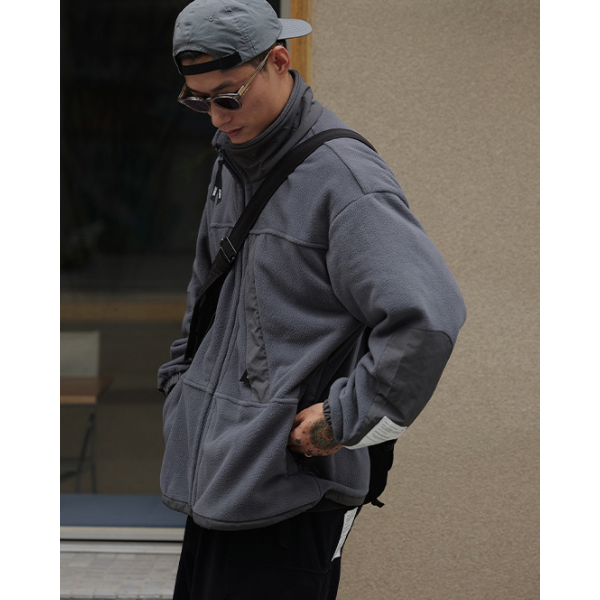 Front pocket design jacket E1015