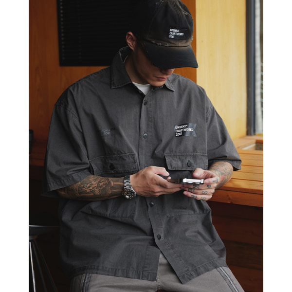 Front pocket design shirt E055