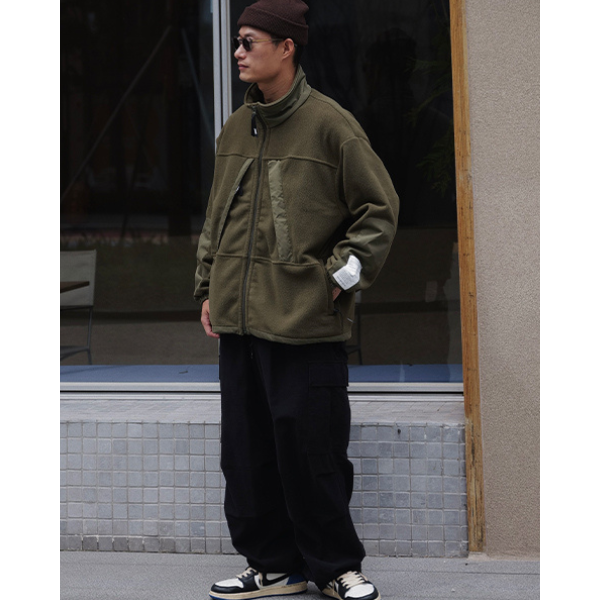 Front pocket design jacket E1015