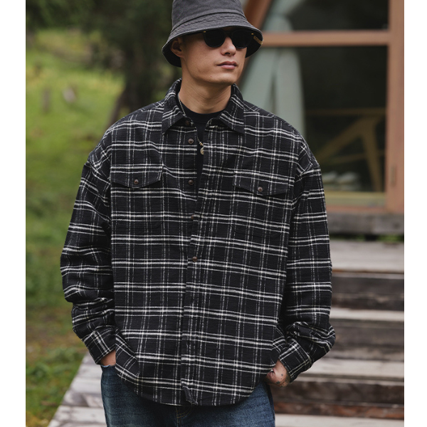 Front pocket design shirt E1003