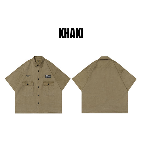 Front pocket design shirt E055