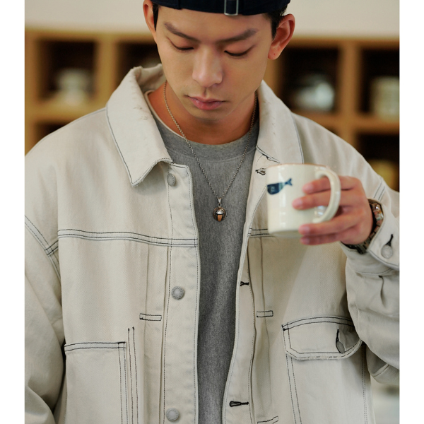 Front pocket design jacket E1045