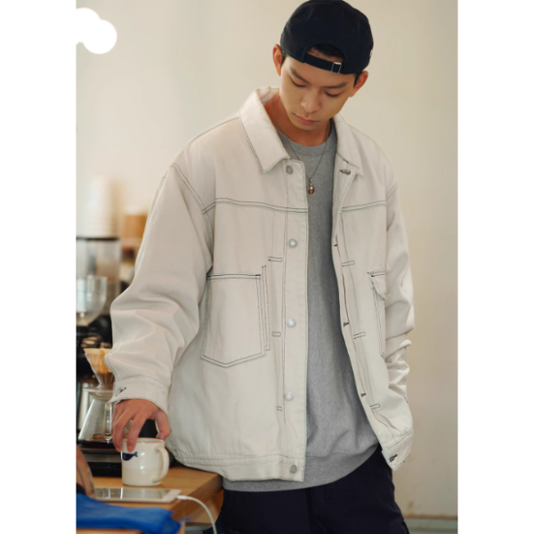Front pocket design jacket E1045