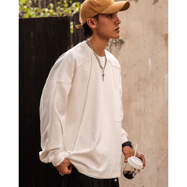 Front pocket design L/C Tee E1009