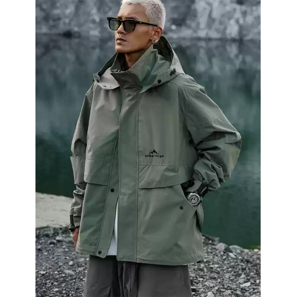 Front pocket design jacket E1019