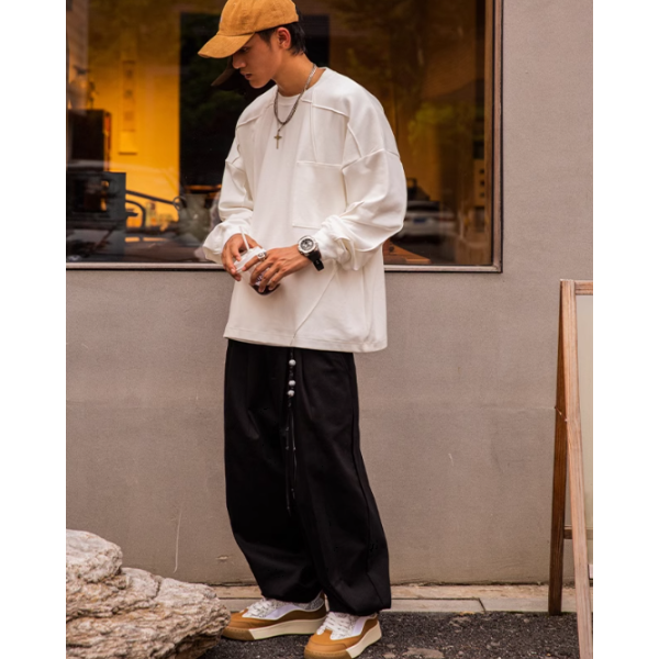 Front pocket design L/C Tee E1009