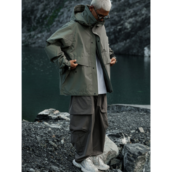 Front pocket design jacket E1019