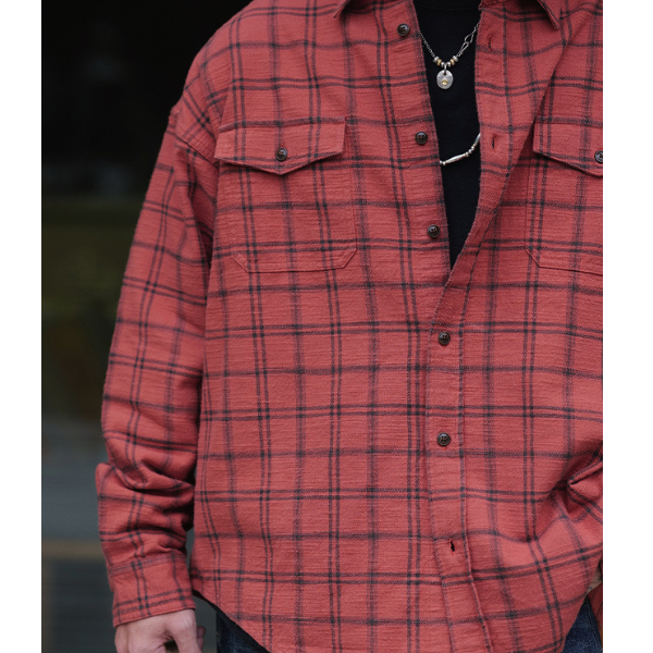 Front pocket design shirt E1003