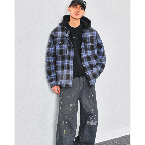 Front button design hoodie E1022