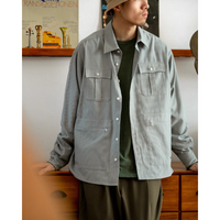 Front pocket design shirt E1046