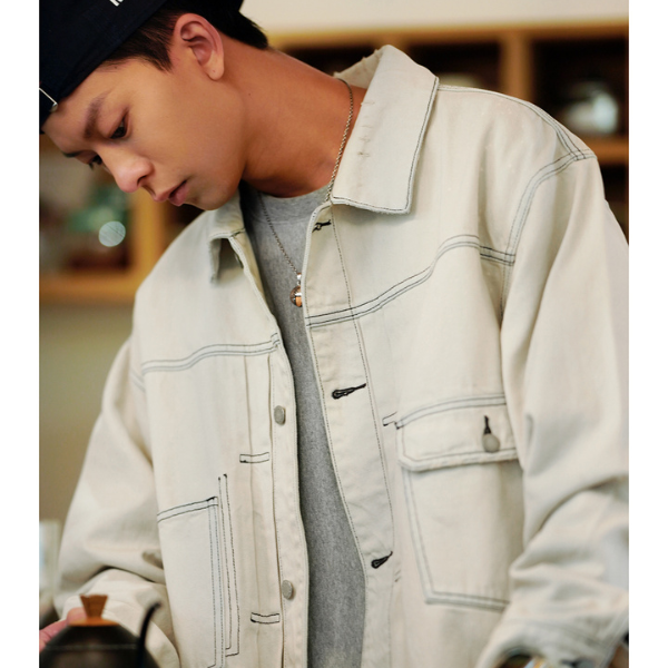 Front pocket design jacket E1045
