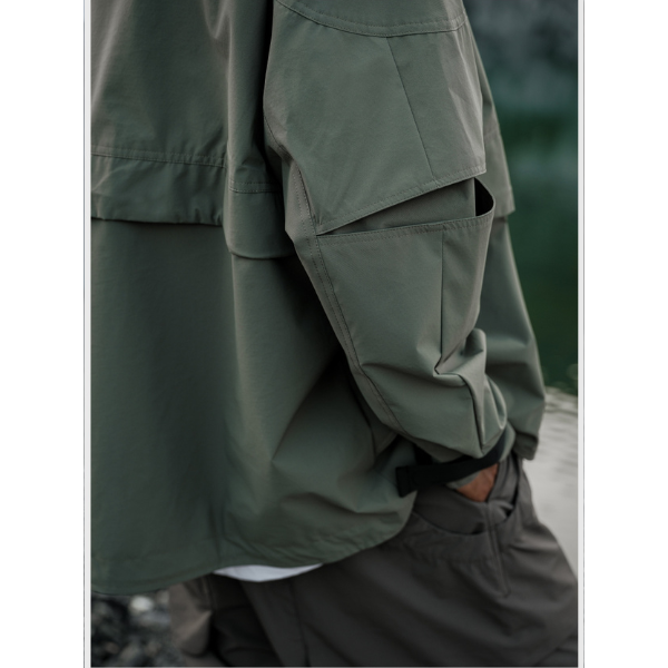 Front pocket design jacket E1019