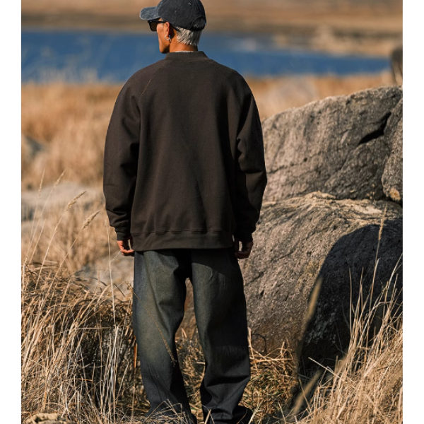 Plain color design sweat E1012