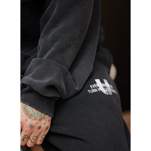 Front pocket design sweat pants E051